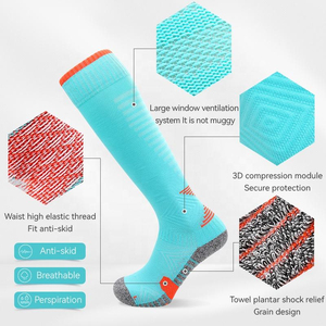 Chaussettes de football blanches mi-hautes avec bordure rouge, respirantes, tricotées, pour adultes, pour le sport d'été, pour hommes - Product Image 5