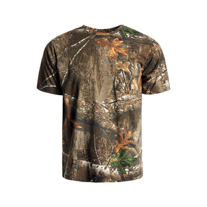 เสื้อยืดล่าสัตว์คุณภาพดีที่สุดสำหรับผู้ชาย ลายพิมพ์ซับลิเมชั่น ระบายอากาศได้ดี เสื้อยืดสำหรับใส่เป็นชั้นใน ผ้าฝ้ายออร์แกนิค 100% - Product Image 4