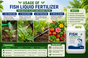 Engrais liquide organique premium à base de poisson, formule inodore, pour jardins potagers et application par pulvérisation foliaire, vente en gros - Product Image 6
