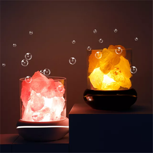 Wholesale Home Essentials Natural Electronic Usb pink <b>Crystal</b> Led Himalayan Salt Lamp Night Light Room Aroma Diffuser - Product Image 1