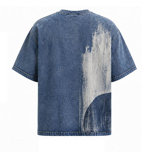 Chemise en jean graphique pour homme au design tendance, 100 % coton, écologique, respirante, élégante, imprimée, décontractée, sur mesure, streetwear pour la vente en gros - Product Image 2