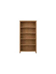 Bibliothèque en bois moderne avec 5 étagères, design contemporain autoportant pour salon, bureau à domicile, rangement - Product Image 1