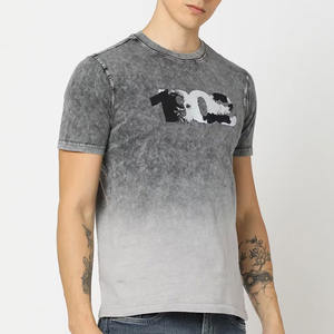 Wholesale Price Men's Acid Wash Men's <b>T</b>-<b>Shirts</b> with Custom Logo High Quantity <b>Long</b> <b>Length</b> and OEM Service Available - Product Image 1