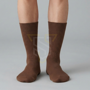 Unisex Brown <b>Knee</b> <b>High</b> Long <b>Socks</b> Custom Ribbed Cotton <b>Socks</b> Casual Sports Crew <b>Socks</b> Wholesale OEM - Product Image 2