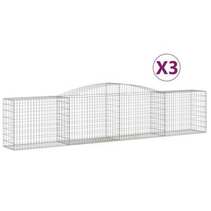 Set di 3 Cesti Gabion in Ferro Zincato Argentato - Product Image 2
