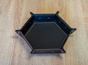Corporate Gift Genuine Leather Tray Premium Office <b>Desk</b> Valet Catchall Custom Stamped Real Leather Tray GLTY-0044 - Product Image 6