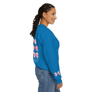 Sweat-shirt bleu roi à motif inspirant, en molleton doux, col rond, manches longues, vêtement décontracté et tendance pour tous les jours - Product Image 4