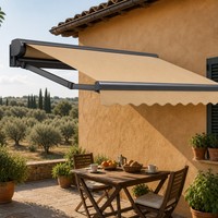 Auvent électrique en aluminium économique et luxueux pour balcon de piscine, installation facile, télécommande, rétractable, protection solaire intelligente