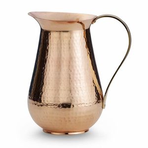 Stainless Steel Hammered Pitcher With Handle <b>Large</b> Capacity Modern Luxury Home Drinkware - Product Image 3