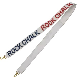 Sangle de sac à main brodée de perles, bandoulière en perles de rocaille, ceinture de remplacement pour sacs, accessoire personnalisé pour les équipes sportives, ceinture de supporter pour le jour du match - Product Image 1