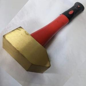 Marteau à pointe croisée en laiton robuste, manche en fibre de verre, non-étincelant, à face souple, outil d'atelier - Product Image 3