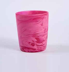 Gobelet réutilisable en résine à motif marbre moderne avec poignées latérales pour fêtes, bar à domicile, cadeaux, hôtels - Product Image 3