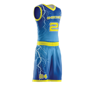 Men's Reversible Basketball Jersey Set Summer Breathable Team Uniform With Shorts Sublimation <b>Athletic</b> Sports Apparel - Product Image 5
