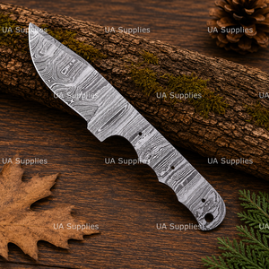 Cuchillo de Caza de Acero de Damasco Forjado a Mano de Grado Industrial con Punta de Gota, Grosor de 0.5mm, Longitud Total de 8 Pulgadas, Personalizable OEM - Product Image 3