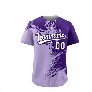 Camiseta de béisbol personalizada para hombre 2026 con logotipo bordado, nombres y números de equipo, hecha de poliéster 100% transpirable. - Product Image 2