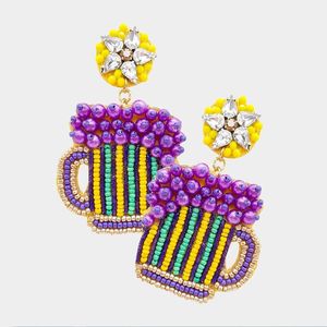 Pendientes de cuentas multicolor hechos a mano, joyería étnica india estilo boho para mujer al mejor precio - Product Image 3