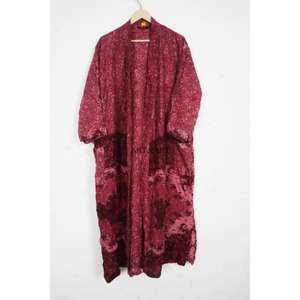 Sari Kaftan Kimono de Seda 100% Pura India, a Cuadros, Transpirable, para Invierno, Hecho a Mano, para Mujer, Traje de Baño, Túnica de Playa - Product Image 2