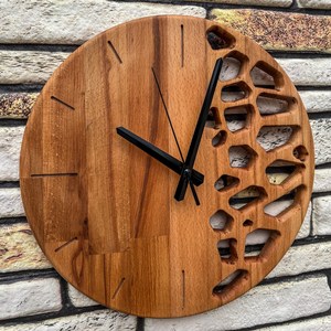 Handmade Wooden <b>Clock</b> Premium Natural Wood <b>Wall</b> <b>Clock</b> Affordable Living Room Decoration By AALIYAN IMPEX - Product Image 6