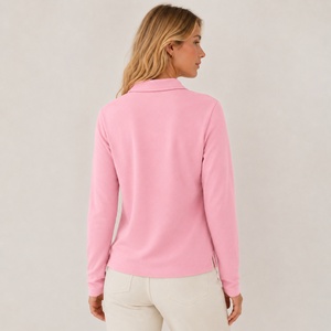 Camiseta Polo de Algodón para Mujer, Manga Larga, Ropa Casual de Golf, Logotipo Personalizado, OEM, ODM, Marca Privada, Fabricante Mayorista - Product Image 4