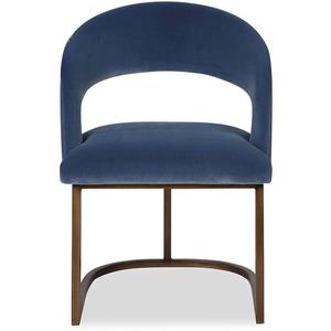 Chaise de salle à manger rembourrée moderne avec structure métallique, dossier incurvé, siège d'appoint pour restaurant, hôtel, maison - Product Image 2