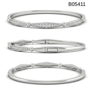 Joyería Fina de Fantasía de Fábrica, Brazalete Elegante de Lujo con Diamantes Reales en Oro de 18K, Venta Especial para Bodas, Diseño de Alta Calidad - Product Image 4