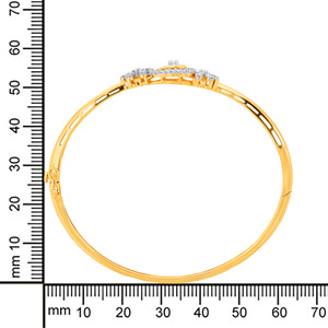 กำไลข้อมือรูปดอกไม้ประดับเพชรแล็บโกรว์ทองคำเหลือง 14K สำหรับผู้หญิงสุดหรู - Product Image 4