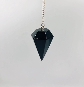 Péndulo de Obsidiana Negra Natural, Cristal Pulido, Péndulo de Radiestesia, Piedra Curativa, Meditación, Gema Espiritual, Herramienta de Adivinación - Product Image 3
