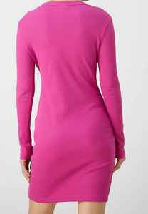 ผู้ผลิตชุดเดรสทรงเข้ารูปแบบพรีเมียม ผ้าริบ แต่งลายริบบิ้น แขนยาว สั่งทำโลโก้ได้  ขั้นต่ำในการสั่งซื้อจำนวนมาก - Product Image 2