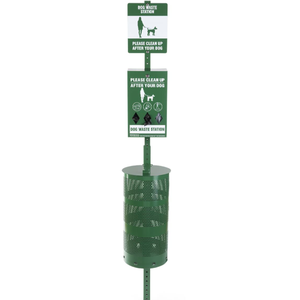 EcoFriendly ngoài trời Vườn chó chất thải trạm thương mại vật nuôi chất thải trạm với túi Dispenser & Thùng rác có thể - Product Image 3