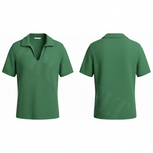 Camiseta Polo de Manga Corta con Cuello en V, Color Liso, Diseño Personalizado de Alta Calidad para Hombre, Informal y Cómoda - Product Image 3