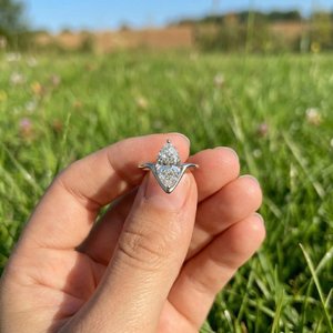Elegant Gold Plated 925 Sterling Silver Lab Grown Diamond <b>Adjustable</b> <b>Ring</b> Brilliant Stone Setting Designer Fashion Jewelry - Product Image 4