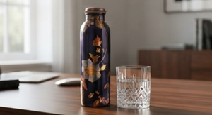 Deluxe Enameled Copper <b>Water</b> <b>Bottle</b> Premium Quality Round Shape Design Leakproof For Daily Use Travel Office Gym - Product Image 6