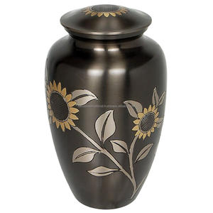 Urnes funéraires classiques en laiton pour adultes de haute qualité et de qualité supérieure avec des urnes funéraires en métal fini de couleur brun doré pour les cendres humaines - Product Image 6