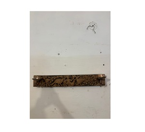 Panel de Madera de Teca Vintage con Grabado Fino, Estilo Moderno de Mediados de Siglo, Artesanía, Decoración de Pared para Hogar u Oficina, Muebles de Exterior - Product Image 1