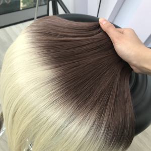 100% Raw vietnamita Remy Hair Weft Bone Straight para Ombre Brown & Blonde Soft Silky HD Lace Super Quality Fast Worldwide Shippi - Product Image 2