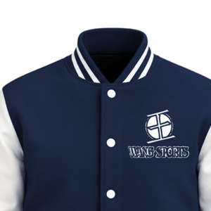 Veste universitaire décontractée pour homme, style baseball, avec manches longues, ourlet côtelé et fermeture à boutons-pression sur le devant - Product Image 3