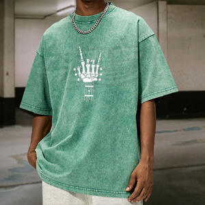 Camiseta Personalizada para Hombre, 100% Algodón Grueso, Corte Regular, Cuello Redondo, Serigrafía, Lavada, Diseño Sólido, Transpirable y Ecológica - Product Image 2