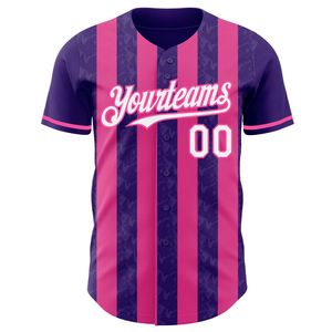 Full Button Short Sleeve Printed Baseball Jersey Breathable 100% Polyester Unisex Team Wear - Product Image 2