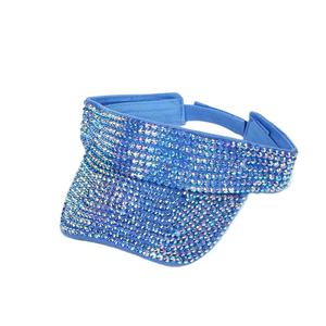 Casquettes d'été unisexes réglables de haute qualité, visières de sport à dessus ouvert avec strass et motifs losanges - Product Image 5