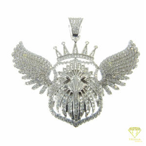 Collar de Plata de Ley 925 con Colgante de Corona de Lujo con Diamante Moissanite VVS - Product Image 6