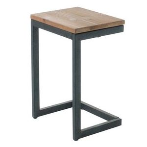 โต๊ะข้างเหล็กหน้าไม้สไตล์โมเดิร์น ดีไซน์เรียบหรู ฐานเหล็กและหน้าไม้ - Product Image 5