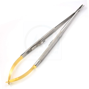 อุปกรณ์การแพทย์ AL MIDA HEALTH CARE INSTRUMENTS ที่จับเข็มแบบตรงขนาดเล็ก คีมผ่าตัดตา ระดับ Class II ขนาดสั่งทำได้ ได้รับมาตรฐาน CE - Product Image 1