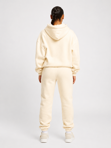 Sweat à capuche décontracté pour femme, 100 % coton molletonné, coupe oversize ample, couleur unie noire, logo personnalisable sur le devant - Product Image 4