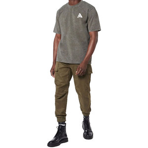 T-shirt pour homme à séchage rapide, design tendance, lavage à l'acide, confortable, de haute qualité, 100% coton uni - Product Image 3