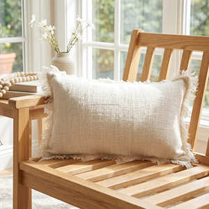Housse de coussin en coton texturé de luxe gris mélange, coussin décoratif contemporain pour le salon - Product Image 4