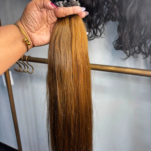 Extensions de cheveux humains doublement étirés non Remy, ondulés et raides crépus, naturels, légers, écologiques, en vrac - Product Image 1