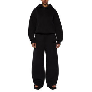Custom High Quality Luxury Heavyweight 100% Cotton Tech Fleece Oversized Tracksuit Hoodie and <b>Sweatpants</b> <b>Set</b> for Men - Product Image 2