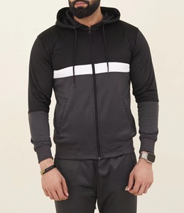 Survêtement pour homme avec blocs de couleur, sweat-shirt à capuche zippé avec poches latérales, pantalon assorti, respirant, style décontracté, style automne - Product Image 5