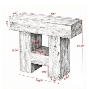 Comodino Smart in Stile Rustico con Cassetto, Mobiletto da Comodino per Camera da Letto, Tavolino per Appartamento - Product Image 3