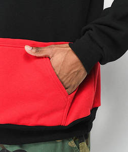 Sweat-shirts et hoodies oversize à épaules tombantes de haute qualité, color block, en molleton de coton épais pour hommes - Product Image 4